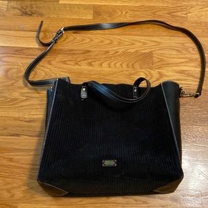 Francis Valentine black velvet shoulder bag.